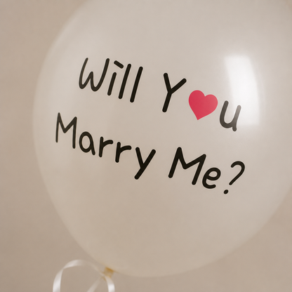 “Will you marry me ?” ballonnen
